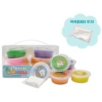 키즈 클레이 만들기 6색 말랑말랑 아기 놀이 세트 3개 점토놀이도구