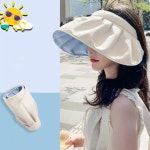 달콤한 태양 보호 모자 토플리스 자외선 쉘 와이드 브림 양산 접이식 바이저 1 Style2