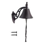 주철 저녁 식사 벨 금속 장식 수동으로 흔들리는 초인종 골동품 벽 실내 실외 농장 게이트 외부 집에