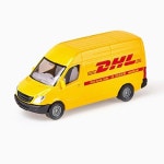 다이캐스트 Siku 합금 DHL 미니어처 익스프레스 차량 1085 엔지니어링 취미 장식 모델 자동차 컬렉션 완성
