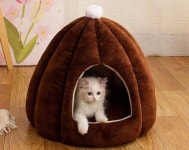 해피유통 호박고양이집 밀폐 두꺼워진 애견둥지 잠자리 jhwj M 40 40 35 1개