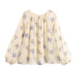 여자셔츠 롱루즈핏 봄 스트리트 프린트 반투명 긴팔 셔츠 원템1