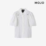 모조에스핀 모조에스핀 광주 모조 자수 도트 퍼프소매 블라우스 ST J252MSC030