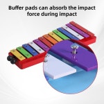 부투티 13 노트 글로켄슈필 실로폰 컬러풀 메탈 키 타악기 리듬 핸드헬드 악기 망치 2개 초보자를 위한 선물