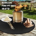 솔로 스토브 모닥불용 럼릭 36 파이어 피트 매트 야외 그릴용 원형 방화 언더 그릴 액세서리용 휴대용 캠핑 매트 19 5 D 0