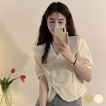 올리비아와이에스 | 오노마 ONM 자켓st 이중 빅카라 레이스 쉬폰 블라우스 세미크롭 S16079455