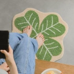 부드러운 디자인 러그 욕실 현관 발매트 클로버 60x60