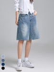 포레스트핏 브리치 5부 버뮤다 워싱 데님 팬츠 J2509