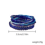 보헤미안 다층 스태커블 시드 비즈 컬러풀 크리스탈 유리 구슬 스트랜드 뱅글 팔찌 BFF 손목 밴드 여성용 여름 해변 하와이 주얼리 생일... 