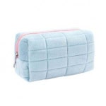 대용량 푹신한 파우치 파스텔 화장품 소품 보관 메이크업 메이크업가방 라이트블루