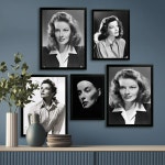 캐서린 헵번 배우 캔버스 아트 포스터 벽 그림 인쇄 가족 침실 장식