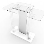 투명 릴 단상 스탠드 조명 교회 크리스탈 투명강연대 스타일 7