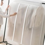 반투명 행거커버 와이드 양복 보관 옷커버 가림막 옷걸이 옷장