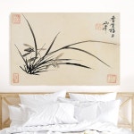 난초 대나무 국화 매화 꽃 그림 매란국죽 사군자 동양화 수묵화 캔버스 액자 22 나빙-난초 캔버스액자