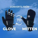 젠사 컨버터블 러닝 장갑 - 여성용 따뜻한 터치스크린 추운 겨울용 Small