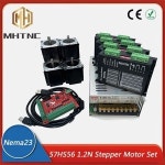 4PCS Nema23 57x56mm 1 2Nm 스테퍼 모터 드라이버 전원 공급 장치 비행 조각 보드 DM556 350W36V