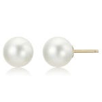 해수엘 여성용 925 진주 귀걸이 PEARL-E-8MM