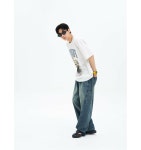 에잇세컨즈 라이트웨이트 커브드 밴딩 데님팬츠 NPI245BCK678