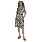 캘빈클라인 캘빈클라인 여성 원피스 드레스 치마 Petite Cotton Floral 타이 Cuff 셔츠dress 77664