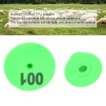 NXSAYIWE 100PCS 소 귀 태그 번호 소 양 돼지 개 사슴 농장 동물 식별 부착 방지 녹색 001-100