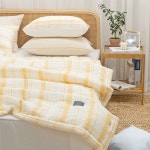 리빙홈 썸머 체크 시어서커 이불세트 Q 이불 베개커버