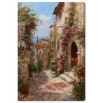 Art Remedy Mediterranean Charm I 캔버스 꽃 풍경 아트 갤러리 포장 50 x 76