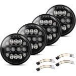 서페리 5 34 5 75 원형 LED 헤드라이트 4개 세트 프로젝터 하이로우 빔 밀봉된 어셈블리 H50 H5001
