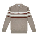 오스틴리드 면블록 패턴 티에리넥 니트 AWN2534