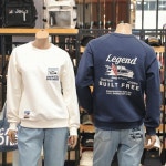 지프 와펜 포인트 루즈핏 맨투맨 JM1TSU867