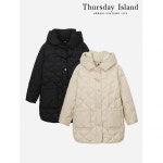 써스데이아일랜드 후디 하프 다운 T238MDJ302W