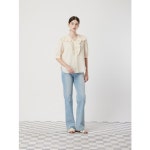 씨씨콜렉트 크링클 코튼 러플 블라우스 C252MSC051