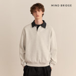 마인드브릿지 데님카라 오버핏 맨투맨 MZTS6151