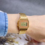카시오 골드 디지털 시계 A159WGEA