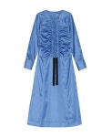 GANNI Ruched cutout recycled stretch-satin 미디 F7344