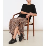 GANNI 패턴 미디스커트 F8696