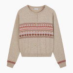 베네통 노르딕 호른 버튼 울 가디건 BAKCE3561