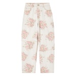 GANNI Stary floral print Jeans EGRET j1886