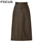 포커스 FAUX 레더 플랫 포켓 스커트 VF5F1SK8151