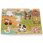 하이판다 동물농장 꼭지 퍼즐 아기 유아 원목 장난감