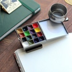 스케치 여행 미술용품 팔레트 트레이 수채화 그림 미술 학생 휴대용 세트 물감 아티스트 콤비네이션 박스 싱글 박스