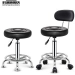 바퀴 의자 이동식 원형-검정 회전 스툴 높은바퀴의자