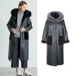 라벨르 라벨르 라벨르by신영모피 나파 폭스후드 리버시블 무스탕 PM PM