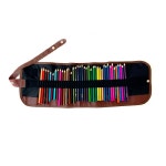브리스크스타일 색연필 보관 접이식 휴대용 캔버스 파우치 필통 48구