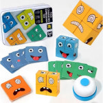 루빅 얼굴 표정 맞추기 원목 틴켄보관함 카드64장 원목블록16개 스피드게임 보드게임 W061