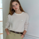 아워호프 3 20 아워호프 스트라이프 슬리브 티셔츠 -