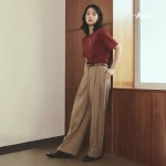 더엣지 울혼방 투턱 팬츠