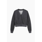 시슬리 초콜렛 져지 가디건형 점퍼 SAJPA2541 숏