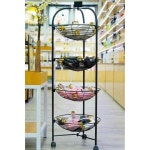 철제 선반 약국 올리브영 바구니형 매대 진열대 진열 네겹블랙