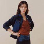 베스띠벨리 데님 배색 트임 스커트 BLSKI2361