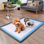 강아지 고양이 방수 펫매트 대형 배변패드 전용 매트 미끄럼방지 다회용 애견매트 애견실리콘매트 92X64